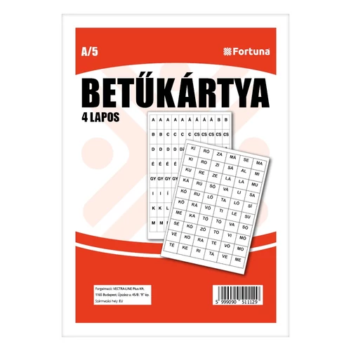 Betűkártya FORTUNA 4 lapos