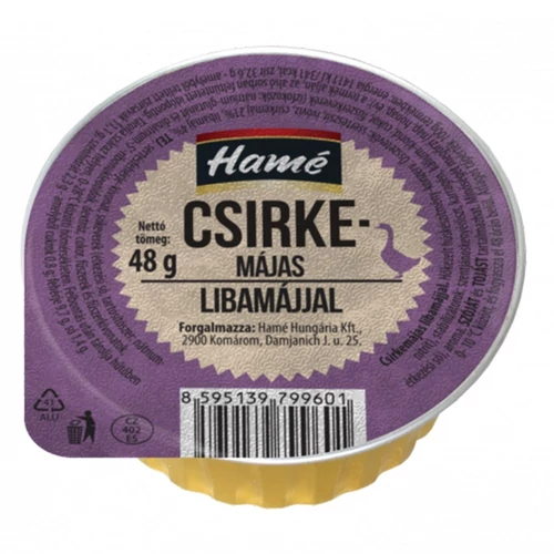 Csirkemáj pástétom HAMÉ libamájjal 48 g