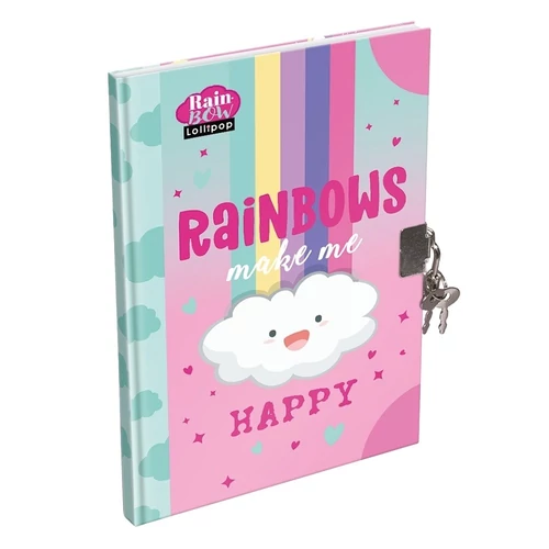 Emlékkönyv LIZZYSULI A/5 keményfedeles Lollipop Rainbow