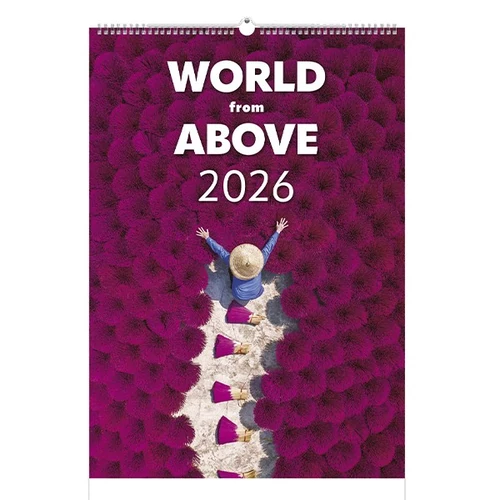 Falinaptár TOPTIMER T092 315x450mm álló World From Above 2026.