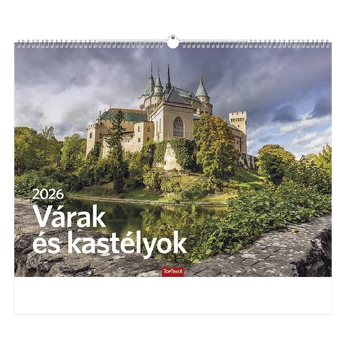 Falinaptár TOPTIMER T093 420x310mm fekvő Várak és kastélyok 2026.