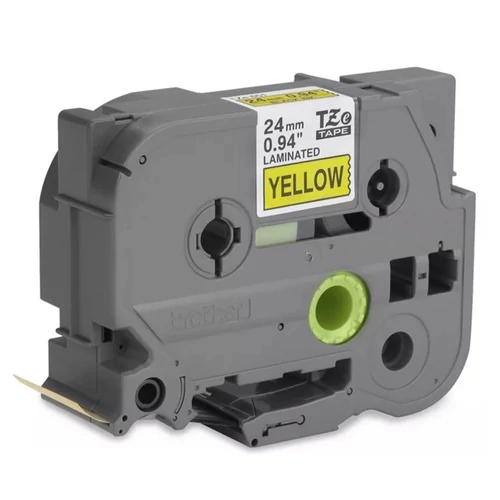 Feliratozó szalag utángyártott BROTHER TZe-651 24mmx8m laminált sárga alapon fekete írásszín