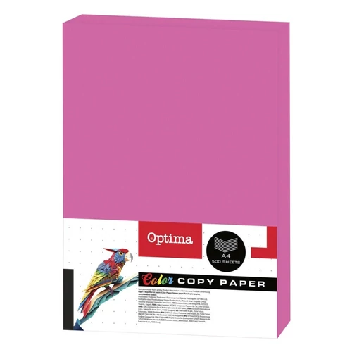 Fénymásolópapír színes OPTIMA A/4 75 g neon rózsaszín 500 ív/csomag