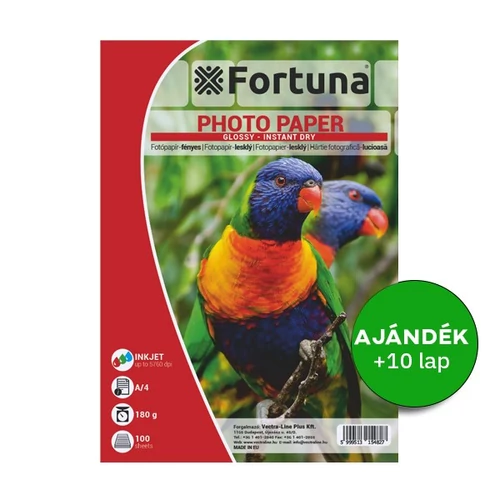 Fotópapír FORTUNA A/4 inkjet fényes 180 g 100 íves