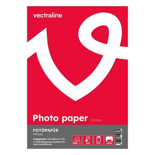 Fotópapír VECTRALINE A/4 fényes laser 170 g 200 lapos lézer nyomtatókhoz