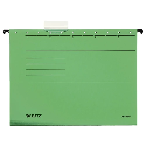 Függőmappa LEITZ Alpha Standard A/4 karton zöld 25 darabos