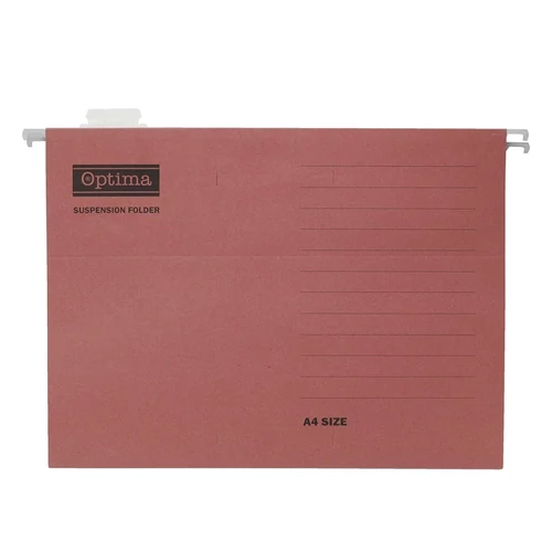 Függőmappa OPTIMA A/4 karton piros 25 darabos