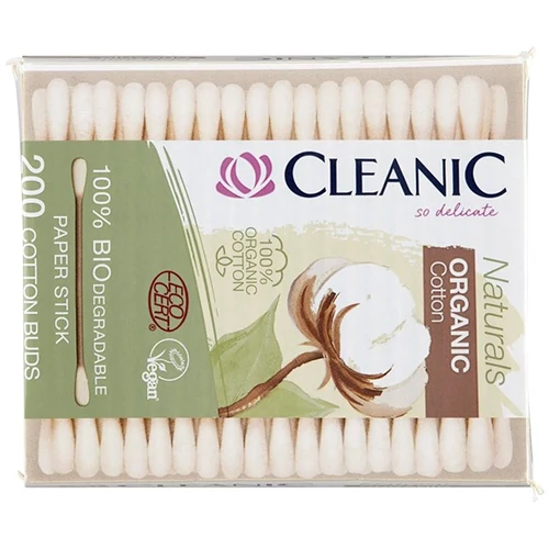Fültisztító pálcika CLEANIC naturals organnic dobozos 200 darabos