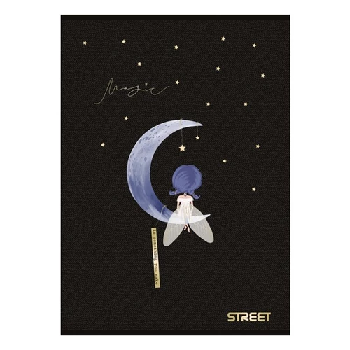 Füzet vonalas STREET A/4 54 lapos Black&Gold