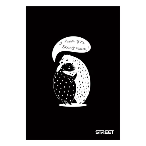 Füzet sima STREET A/5 54 laposBlack&White