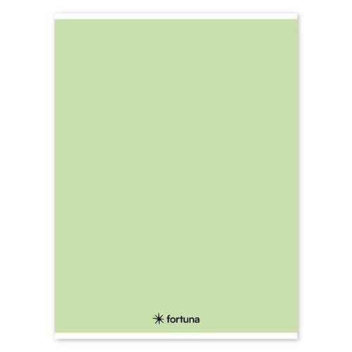 Füzet vonalas FORTUNA Monocolor A/4 32 lapos pasztell zöld