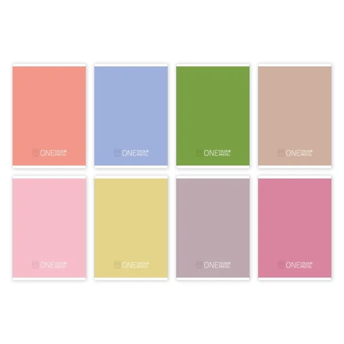 Füzet vonalas One Colour Pastel A/5 21-32 4-8.osztályos vegyes színek