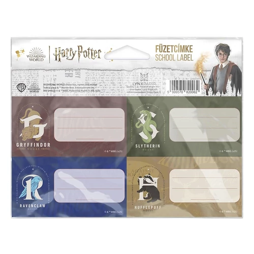 Füzetcímke HARRY POTTER 3x4 címke/csomag