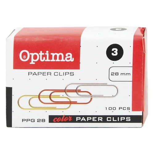 Gemkapocs OPTIMA 28mm színes 100 darabos