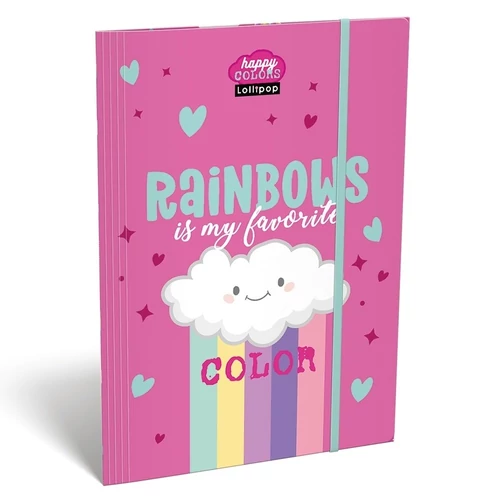Gumis mappa LIZZYSULI A/4 Lollipop Rainbow