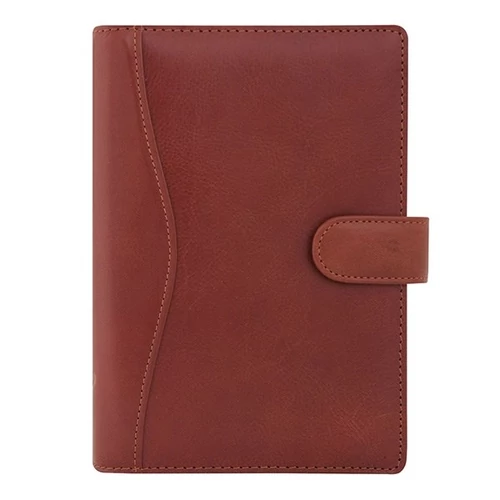 Gyűrűs kalendárium SATURNUS L212 sárga lapos barna marhabőr 2026.