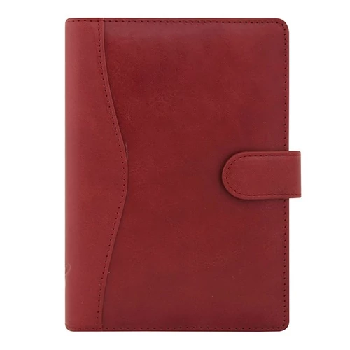 Gyűrűs kalendárium SATURNUS L212 sárga lapos bordó marhabőr 2026.