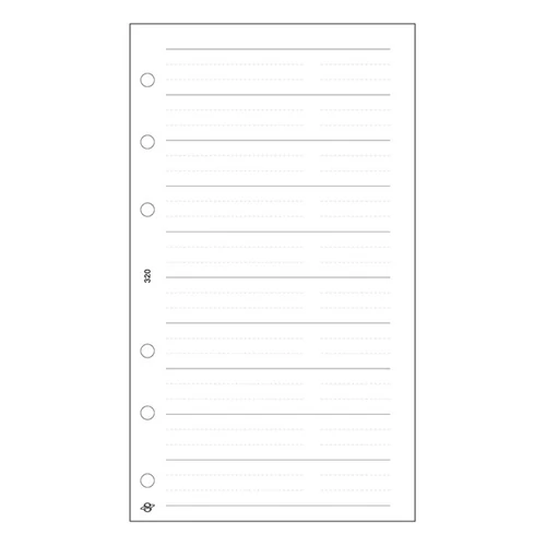 Gyűrűs kalendárium betét SATURNUS M320/F telefon bianco fehér lapos