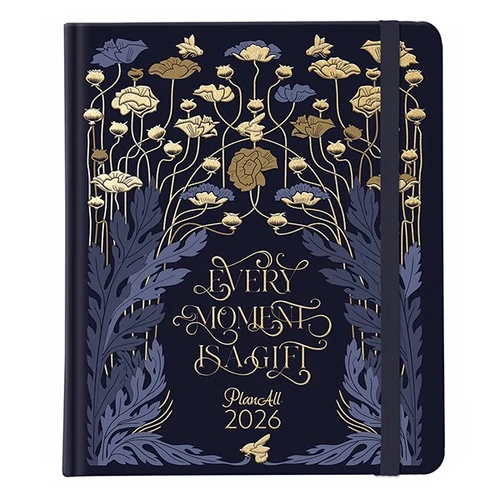 Határidőnapló PLANALL New Classic B/5 heti keményfedelű gumis Blue 2026.