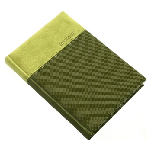 Határidőnapló REALSYSTEM Lux A/5 napi fehér lapos zöld 2026.