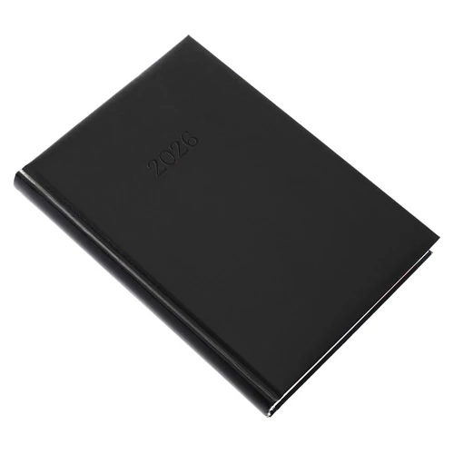 Határidőnapló REALSYSTEM Standard A/5 napi fehér lapos fekete 2026.