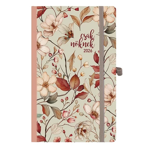 Határidőnapló TOPTIMER "Csak nőknek" N018  A/5 heti fehér lapos Vintage 2026.