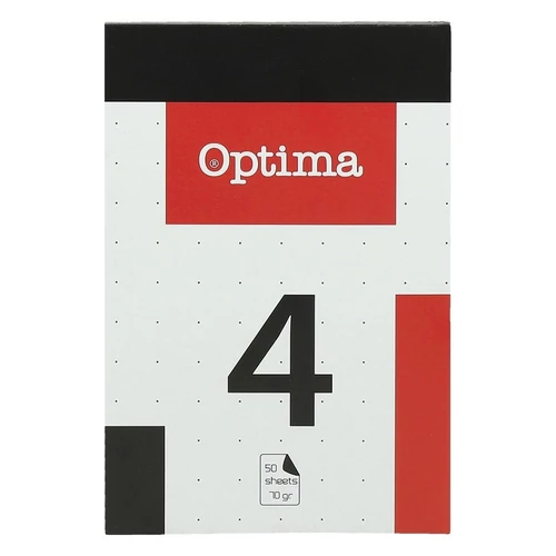 Jegyzettömb kockás OPTIMA 90x145mm 50 lapos