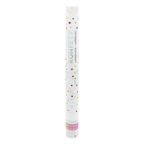 Konfetti ágyú JUNIOR 60 cm csillag mintás