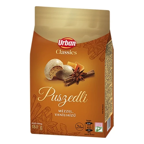 Mézeskalács URBAN Classic vaniliás puszedli 180 g