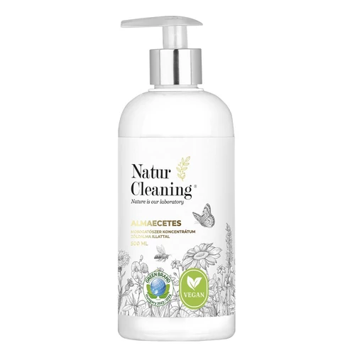 Mosogatószer NATURCLEANING pumpás koncentrátum almaecetes zöldalma illattal 500 ml