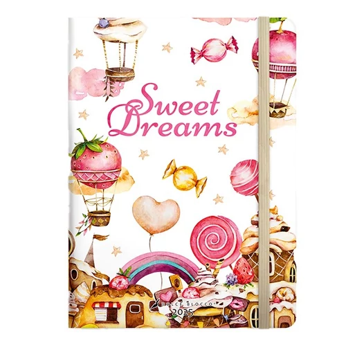 Notesz ponthálós DOLCE BLOCCO Secret Journal A/5 176 oldalas Sweet Dreams keménytáblás gumis