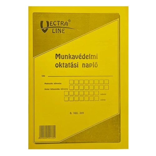 Nyomtatvány munkavédelmi oktatási napló VECTRALINE