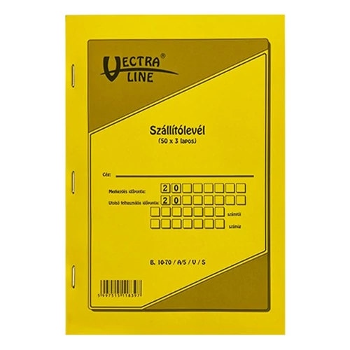 Nyomtatvány szállítólevél VECTRALINE A/5 50x3