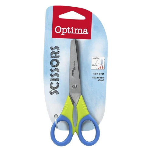 Olló iskolai OPTIMA kerekített 13cm vegyes színek