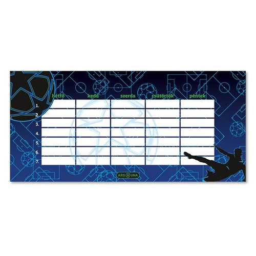 Órarend ARS UNA egylapos kétoldalas Champs