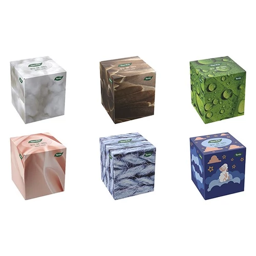 Papírzsebkendő TENTO Cubebox 3 rétegű 58 darabos dobozos