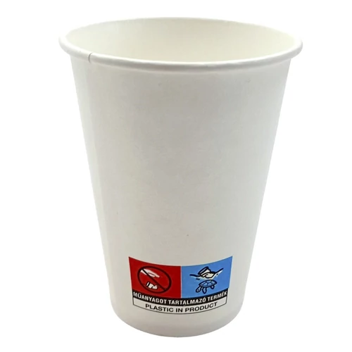 Pohár eldobható papír 1,8 dl fehér 70mm automatás 50 darabos