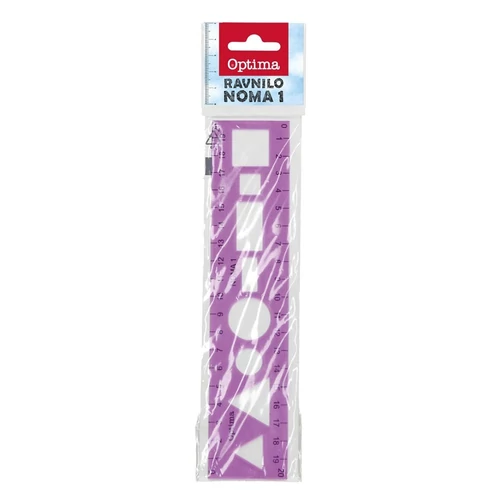 Sablon vonalzó OPTIMA 20cm