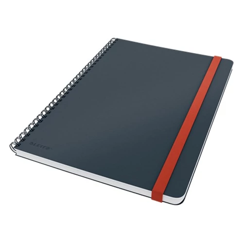Spirálfüzet vonalas LEITZ B/5 80 lapos Cosy Soft Touch keményfedeles bársonyszürke