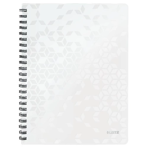 Spirálfüzet kockás LEITZ Wow A/4 80 lapos fehér