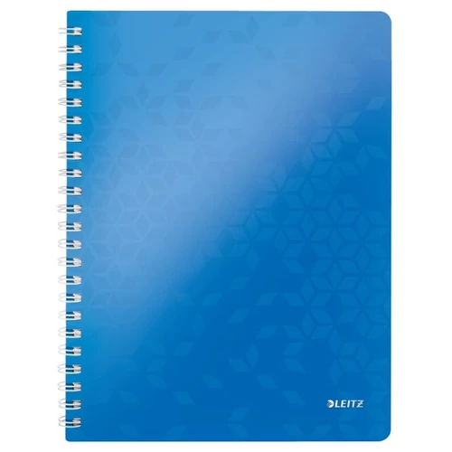 Spirálfüzet kockás LEITZ Wow A/4 80 lapos kék