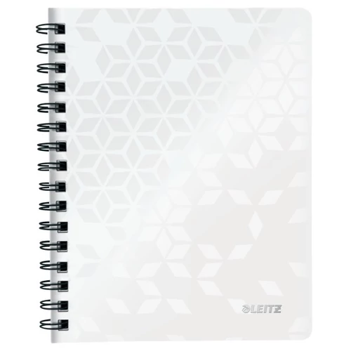 Spirálfüzet kockás LEITZ Wow A/5 80 lapos fehér