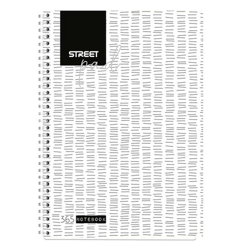 Spirálfüzet kockás STREET Pad A/4 100 lapos fehér