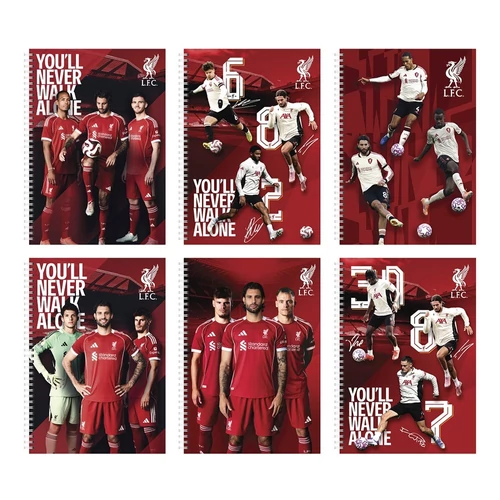 Spirálfüzet kockás LIVERPOOL A/4 70 lapos