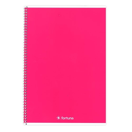 Spirálfüzet vonalas FORTUNA Monocolor A/5 70 lapos magenta
