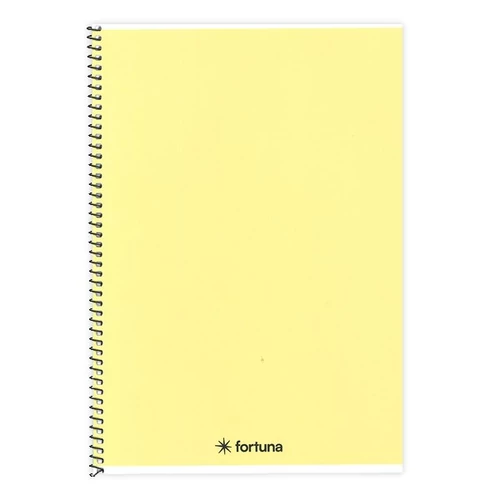 Spirálfüzet vonalas FORTUNA Monocolor A/5 70 lapos pasztell sárga