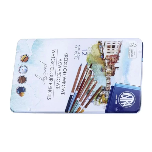 Színesceruza ASTRA Prestige fémdobozos 12 darabos készlet