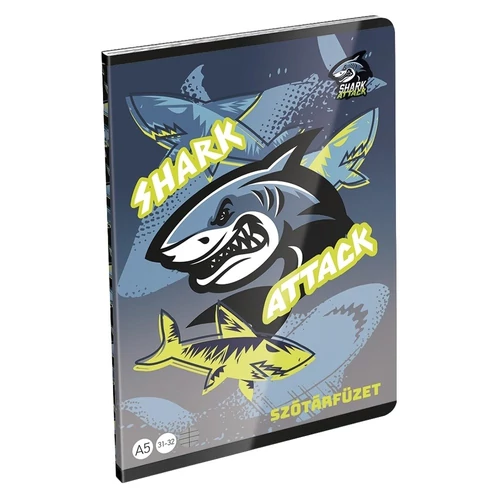 Szótárfüzet LIZZYSULI A/5 32 lapos 31-32 Shark Attack