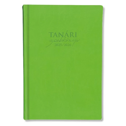 Tanári zsebkönyv PD CALENDAR műbőr A/5 heti zöld 2025-2026