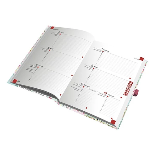Tanári zsebkönyv TOPTIMER papírborító A/5 heti 145x205 mm  Pipacs 2025-2026
